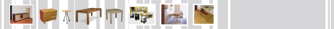 Barcodeähnliche Grafik mit kleinen Bildern der Küchenmöbel, 
  																																es können alle Küchenmöbel angeklickt werden,														
  					 																											Navigation rechts: Links zu Möbelbau, Start, Dieter Gorjanz, Kontakt, Impressum
